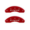 MGP 20208FMGPRD | MGP Front set 2 Caliper Covers Engraved Front MGP Red finish silver ch; 2009-2019 Alternate Image 3