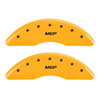 MGP 34213FMGPYL | MGP 2 Caliper Covers Engraved Front MGP Yellow Finish Black Characters 2004 GMC Canyon; 2004-2005 Alternate Image 1