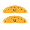 MGP 12203SSNPYL | 4 Caliper Covers Engraved Front Viper Rear Snake Yellow Finish Black Char 2002 Dodge Viper; 2001-2002 Alternate Image 6