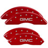 MGP 34006SDNLRD | 4 Caliper Covers Engraved Front & Rear Denali Red finish silver ch Alternate Image 6