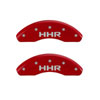 MGP 14243SBOWRD | 4 Caliper Covers Engraved Front & Rear Bowtie Red Finish Silver Char 2014 Chevrolet Express 2500; 2012-2017 Alternate Image 2