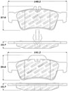 Stoptech 308.09860 | StopTech Street Brake Pads Mercedes-Benz E550, Rear; 2007-2014 Alternate Image 1