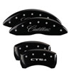 MGP 35008SCADBK | 4 Caliper Covers Engraved Front & Rear Cursive/Cadillac Black finish silver ch; 2013-2016 Alternate Image 6