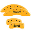 MGP 34001SGMCYL | 4 Caliper Covers Engraved Front & Rear GMC Yellow finish black ch; 2011-2016 Alternate Image 7