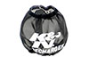 K&N Engineering 228028pk | K&N Universal Precharger Round Tapered Air Filter Wrap Black 3in Base ID x 2in Top ID x 3in H Alternate Image 2