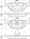 Stoptech 308.06921 | StopTech Street Brake Pads BMW 528i, Rear; 1996-2000 Alternate Image 1