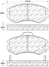 Stoptech 309.09240 | StopTech Sport Brake Pads Kia Optima, Front; 2006-2010 Alternate Image 2