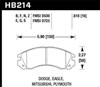 Hawk Performance HB214G.618 | Hawk 91-99 Mitsubishi 3000GT (Excl VR4) / 92-00 Mitsubishi Eclipse AWD DTC-60 Race Front Brake Pads; 1991-1999 Alternate Image 2