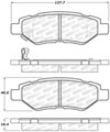 Stoptech 305.13370 | StopTech Street Select Brake Pads Cadillac SRX, Rear; 2010-2016 Alternate Image 1