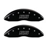 MGP 14031STSSBK | 4 Caliper Covers Engraved Front & Rear Trailblazer style/SS Black finish silver ch; 2003-2005 Alternate Image 1