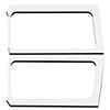 DEI 50270 | 18-23 Jeep Wrangler JL 2-Door Boom Mat Rear Side Window Trim - 2 Piece - White; 2018-2023 Alternate Image 1