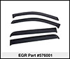 EGR 576001 | 16-17 Nissan Titan Crew Cab SlimLine Tape-On WindowVisors Set of 4 - Light Smoke; 2016-2017 Alternate Image 3