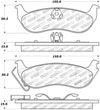 Stoptech 309.09320 | StopTech Sport Brake Pads Mercury Grand Marquis, Rear; 2003-2011 Alternate Image 1