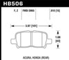 Hawk Performance HB506Z.610 | Hawk Honda Odyssey Performance Ceramic Street Rear Brake Pads; 2003-2008 Alternate Image 1