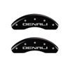 MGP 34002SDNLBK | 4 Caliper Covers Engraved Front & Rear Denali Black finish silver ch; 2013-2017 Alternate Image 1