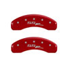 MGP 14030SSSRRD | 4 Caliper Covers Engraved Front & Rear SSR Red finish silver ch; 2006-2006 Alternate Image 2