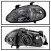 SPYDER 5013439 | xTune Honda Del Sol 1PC Crystal Headlights - Black; 1993-1997 Alternate Image 3