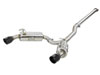 aFe 49-36701-B | Takeda 3in. to 2.5in. 304 SS C/B Exhaust 08-15 Mitsubishi Lancer EVO I4-2.0L (t) - Black Tips; 2008-2015 Alternate Image 1