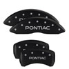 MGP 18011SPOPBK | 4 Caliper Covers Engraved Front & Rear Pontiac Black Finish Silver Char 2008 Pontiac G8; 2008-2009 Alternate Image 2