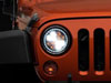 Raxiom j108047 | 97-18 Jeep Wrangler TJ/JK Axial Spider LED Headlight w/ Amber DRL- Chrome Hsng (Clear Lens); 1997-2018 Alternate Image 1