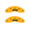 MGP 42013SJPLYL | 4 Caliper Covers Engraved Front JEEP Engraved Rear JEEP Grill logo Yellow finish black ch; 2016-2022 Alternate Image 2