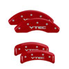 MGP 39002SVTCRD | 4 Caliper Covers Engraved Front & Rear Vtech Red finish silver ch; 2002-2003 Alternate Image 7