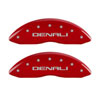 MGP 34209SDNLRD | 4 Caliper Covers Engraved Front & Rear Denali Red Finish Silver Char 2018 GMC Canyon; 2015-2020 Alternate Image 3