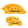 MGP 18025SPONYL | 4 Caliper Covers Engraved Front Pontiac Rear Arrow Yellow Finish Black Char 2006 Pontiac G6; 2007-2009 Alternate Image 2