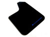 Rally Armor mf12-bas-bl | Universal fitment (no hardware) Basic Black Mud Flap w/ Blue Logo Alternate Image 1