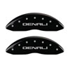 MGP 34006SDNLBK | 4 Caliper Covers Engraved Front & Rear Denali Black finish silver ch Alternate Image 1