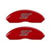 MGP 10119SST1RD | 4 Caliper Covers Engraved Front & Rear No bolts/ST Red finish silver ch; 2011-2014 Alternate Image 1