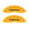 MGP 18031SPONYL | 4 Caliper Covers Engraved Front Pontiac Rear Arrow Yellow Finish Blk Char 05 Pontiac Bonneville; 2004-2005 Alternate Image 3