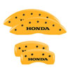 MGP 20201SHONYL | 4 Caliper Covers Engraved Front & Rear Honda Yellow finish black ch; 2012-2014 Alternate Image 7