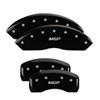 MGP 49004SMGPBK | MGP 4 Caliper Covers Engraved Front & Rear MGP Black finish silver ch; 2012-2013 Alternate Image 6