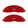 MGP 42011FMGPRD | MGP Front set 2 Caliper Covers Engraved Front MGP Red finish silver ch; 2011-2019 Alternate Image 4