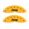 MGP 42011FJEPYL | Front set 2 Caliper Covers Engraved Front JEEP Yellow finish black ch; 2011-2019 Alternate Image 4