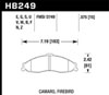 Hawk Performance HB249B.575 | Hawk 1998-2002 Chevrolet Camaro SS 5.7 HPS 5.0 Front Brake Pads; 1998-2002 Alternate Image 2