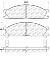 Stoptech 308.03330 | StopTech Street Brake Pads Nissan Pickup Fr 1/96, Front; 1996-1996 Alternate Image 1