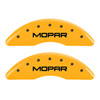 MGP 32002SMOPYL | 4 Caliper Covers Engraved Front & Rear Mopar Yellow Finish Black Char 2004 Chrysler Pacifica; 2004-2008 Alternate Image 3