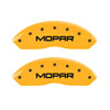 MGP 12059SMOPYL | 4 Caliper Covers Engraved Front & Rear Mopar Yellow Finish Black Char 2010 Dodge Nitro; 2010-2010 Alternate Image 3