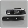 SPYDER 5064219 | Xtune Chevy TahOE 00-06 Amber Crystal Headlights w/ Bumper Lights Black HD-JH-CSIL99-SET-AM-BK; 2000-2006 Alternate Image 4