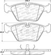 Stoptech 308.03941 | StopTech Street Brake Pads Audi 200 Quattro ATE, Front; 1989-1991 Alternate Image 1