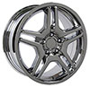 OE Wheels mb02-17075-5112-35c | 17 Replica Wheel MB02 Mercedes Benz C Class Rim 17x7.5 Chrome Wheel Mercedes-Benz CLK430 1999-2003; 1999-2003 Alternate Image 1