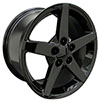 OE Wheels cv06a-18095-5475-58b | 18 Replica Wheel CV06 C6 Rim 18x9.5 Black Wheel Chevrolet Corvette 1988-2004; 1988-2004 Alternate Image 1