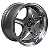 OE Wheels fr04a-dr17090-4425-20am | 17 Replica Wheel FR04 Cobra Rim 17x9 DR Gunmetal Wheel Ford Mustang (rear only) 1979-1993; 1979-1993 Alternate Image 1