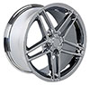 OE Wheels cv07a-17095-5475-54c | 17 Replica Wheel CV07A C6 Z06 Rim 17x9.5 Chrome Wheel Chevrolet Corvette 1988-1996; 1988-1996 Alternate Image 1