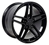 OE Wheels cv07a-18095-5475-56b | 18 Replica Wheel CV07A C6 Z06 Rim 18x9.5 Black Wheel Chevrolet Corvette (front only) 2005-2013; 2005-2013 Alternate Image 2