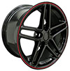 OE Wheels cv07a-18095-5475-56br | 18 Replica Wheel CV07A C6 Z06 Rim 18x9.5 Redline Wheel Chevrolet Corvette 1988-2004; 1988-2004 Alternate Image 1