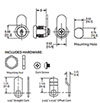 Undercover as1001cl | UnderCover Locks - Twist Cam Lock (Set) Alternate Image 2