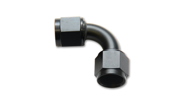 Vibrant 10731 | -4AN Female 90 Degree Union Adapter (AN to AN) - Anodized Black Only